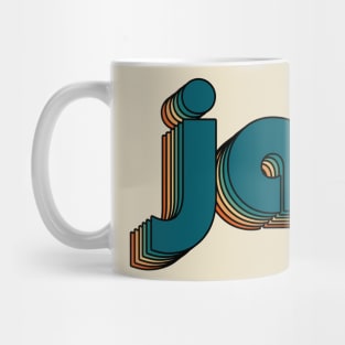 Jazz // Jazz Retro Rainbow Typography Style // 70s Mug